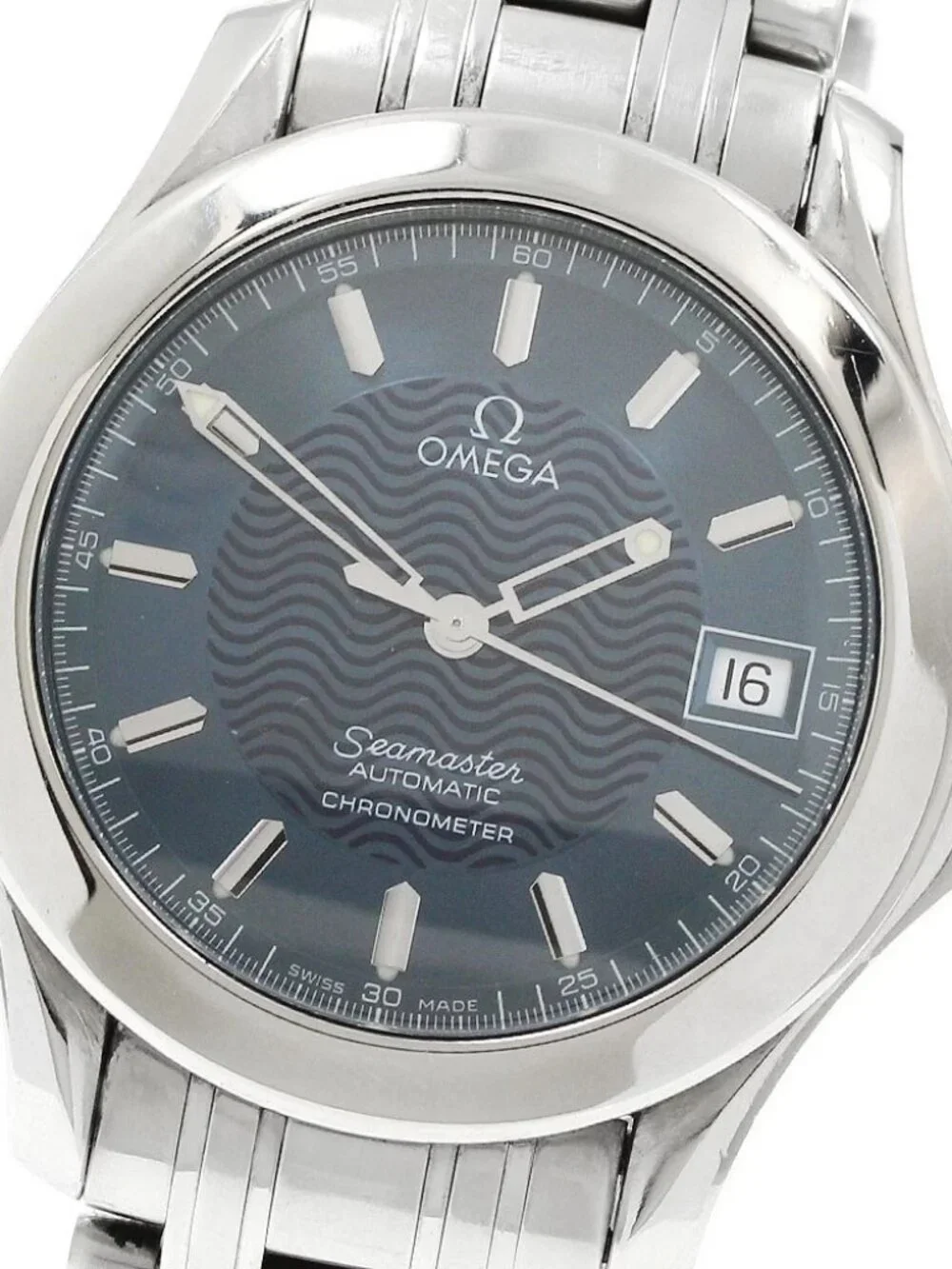 OMEGA Seamaster120 2501.81 Date Navy Dial Automatic Men's Watch_930588